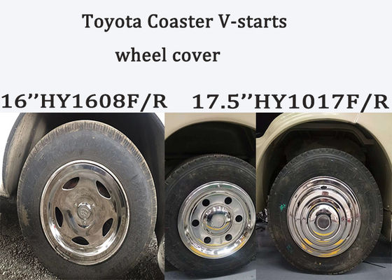 el práctico de costa de la cubierta de rueda del autobús de la V-estrella del práctico de costa 6702toyota 16inches 17.5inches asienta la rueda inoxidable del camión de la cubierta de rueda de los guardabarros proveedor